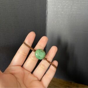 Sterling silver hook turquoise braided bracelet